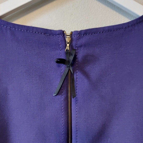 Loft Color Block Dress Purple Pink Size 8 Spring Shift Dress Large - Picture 5 of 7